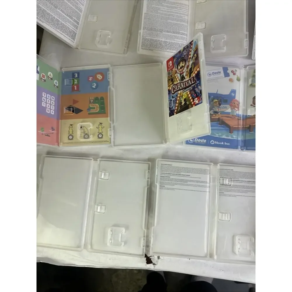 Nintendo Switch Empty Game Case Lot Of 10, NO GAMES,Lego , street fighter ET